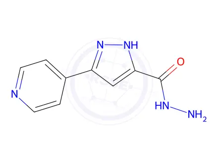 Chemical structure of 5-(4-Pyridinyl)-1H-pyrazole-3-carboxylic acid hydrazide