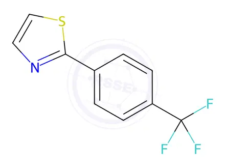 Chemical structure of 2-(4-(Trifluoromethyl)phenyl)thiazole