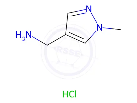 Chemical structure of (1-Methyl-1H-pyrazol-4-yl)-methanamine hydrochloride
