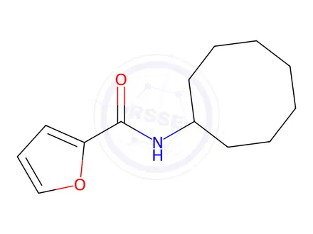 Chemical structure of N-cyclooctylfuran-2-carboxamide