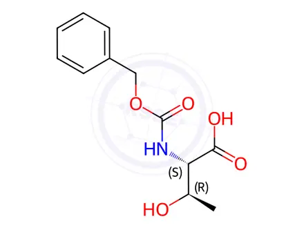 Chemical structure of N-Cbz-L-threonine