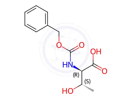 Chemical structure of N-Cbz-D-threonine