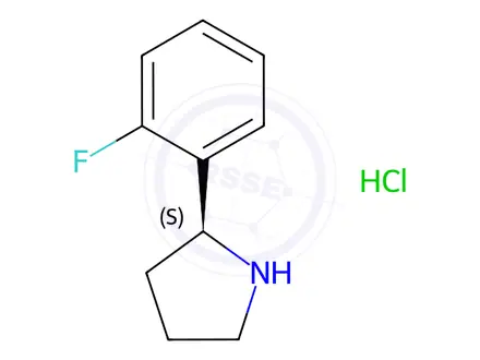 Chemical structure of (S)-2-(2-Fluorophenyl)pyrrolidine hydrochloride