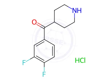 Chemical structure of (3,4-Difluorophenyl)piperidin-4-ylmethanone Hydrochloride