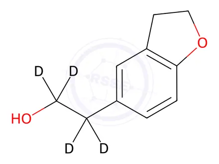 Chemical structure of 2,3-Dihydro-5-benzofuranethanol-d4