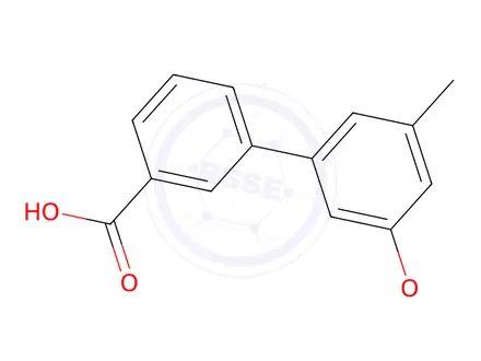 Chemical structure of 3'-Methoxy-5'-methylbiphenyl-3-carboxylic acid