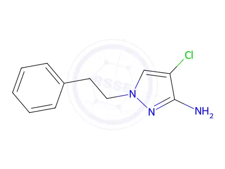 Chemical structure of 4-Chloro-1-phenethyl-1h-pyrazol-3-amine
