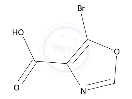 Chemical structure of 5-Bromo-1,3-oxazole-4-carboxylic acid