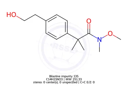 Chemical structure of Bilastine Impurity 212