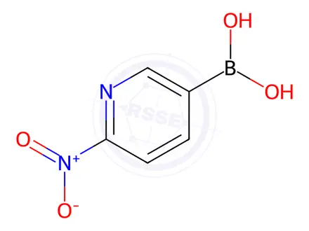 Chemical structure of (6-nitropyridin-3-yl)boronic acid
