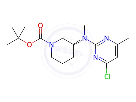 Chemical structure of tert-Butyl 3-((4-chloro-6-methylpyrimidin-2-yl)(methyl)amino)piperidine-1-carboxylate