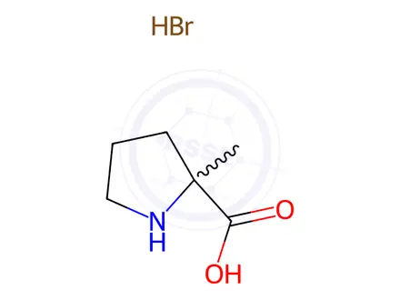 Chemical structure of Dl-alpha-methylproline hbr