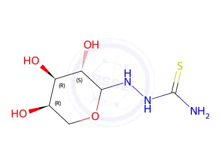 Chemical structure of D-ARABINOPYRANOSYL THIOSEMICARBAZIDE