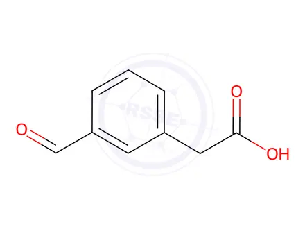 Chemical structure of 2-(3-Formylphenyl)acetic acid