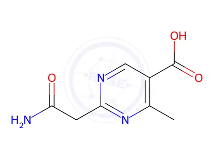 Chemical structure of 2-(2-Amino-2-oxoethyl)-4-methylpyrimidine-5-carboxylic acid