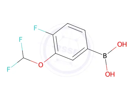Chemical structure of 3-(Difluoromethoxy)-4-fluorophenylboronic acid