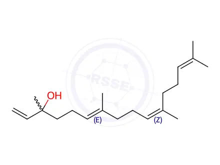 Chemical structure of (6E,10Z)-3,7,11,15-Tetramethylhexadeca-1,6,10,14-tetraen-3-ol