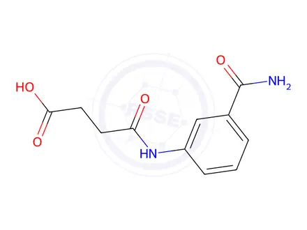 Chemical structure of 4-((3-Carbamoylphenyl)amino)-4-oxobutanoic acid