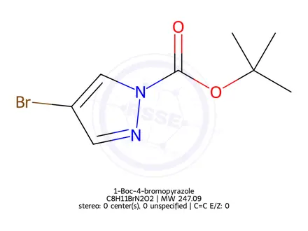 Chemical structure of 1-Boc-4-bromopyrazole