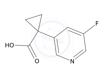 Chemical structure of 1-(5-Fluoropyridin-3-yl)cyclopropane-1-carboxylic acid