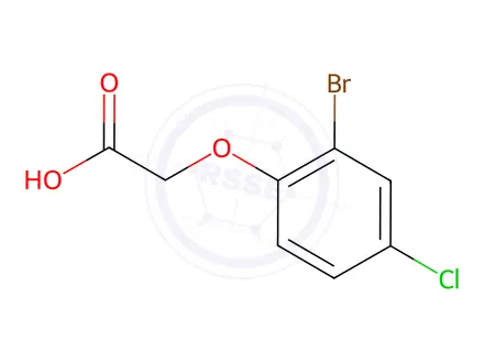 Chemical structure of 2-(2-Bromo-4-chlorophenoxy)acetic acid