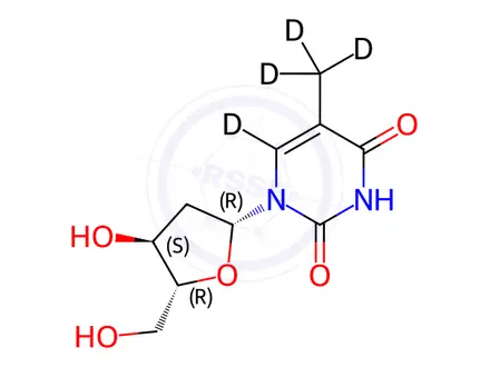 Chemical structure of Thymidine-alpha,alpha,alpha,6D4