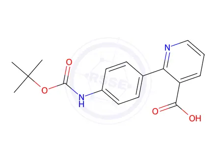 Chemical structure of 2-(4-((tert-Butoxycarbonyl)amino)phenyl)nicotinic acid