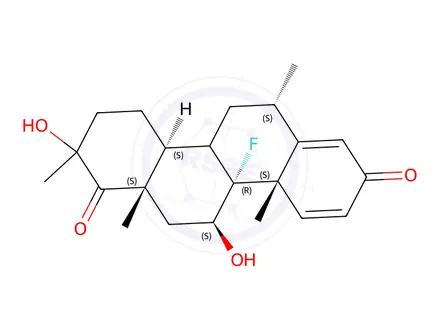 Chemical structure of (4aS,6S,10aS,10bR,11S,12aS)-10b-Fluoro-2,11-dihydroxy-2,6,10a,12a-tetramethyl-2,3,4,4a,5,6,10b,11,12,12a-decahydrochrysene-1,8(4bH,10aH)-dione