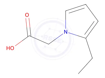 Chemical structure of 1H-Pyrrole-1-aceticacid,2-ethyl-(9CI)