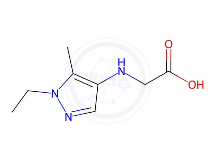 Chemical structure of N-(1-ethyl-5-methyl-1H-pyrazol-4-yl)glycine