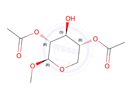 Chemical structure of Methyl 2,4-di-O-acetyl-b-D-xylopyranoside