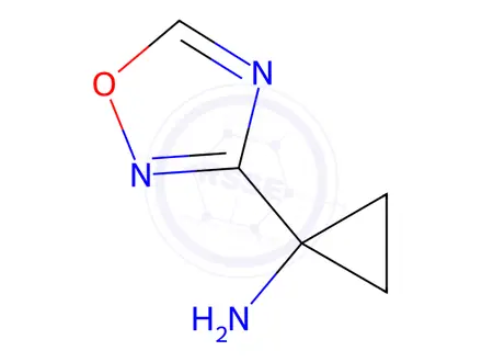 Chemical structure of 1-(1,2,4-oxadiazol-3-yl)cyclopropan-1-amine