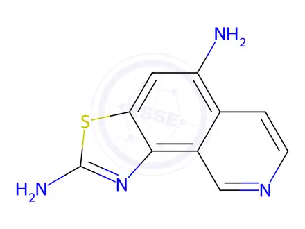Chemical structure of Thiazolo[5,4-h]isoquinoline-2,5-diamine (9CI)