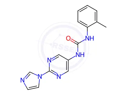 Chemical structure of 1-(2-(1H-Imidazol-1-yl)pyrimidin-5-yl)-3-(o-tolyl)urea