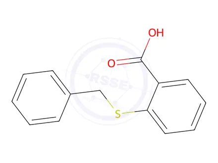 Chemical structure of 2-(Benzylsulfanyl)benzenecarboxylic Acid
