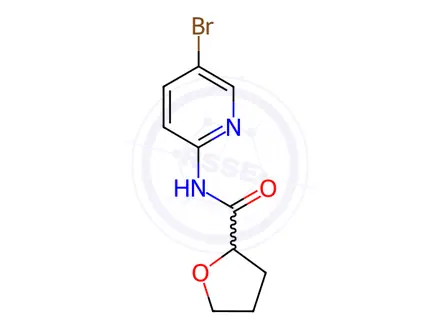 Chemical structure of N-(5-bromopyridin-2-yl)tetrahydrofuran-2-carboxamide