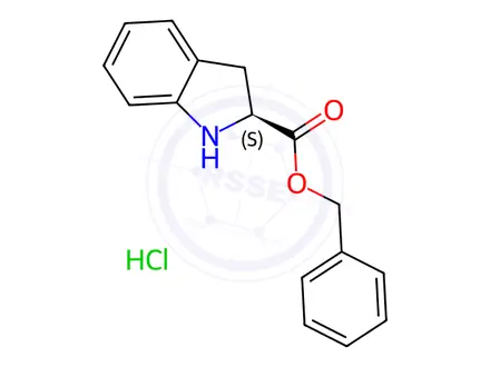 Chemical structure of (S)-Benzyl indoline-2-carboxylate hydrochloride