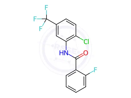 Chemical structure of N-(2-Chloro-5-(trifluoromethyl)phenyl)-2-fluorobenzamide