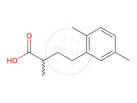 Chemical structure of 2-Methyl-4-(2,5-xylyl)butyric acid