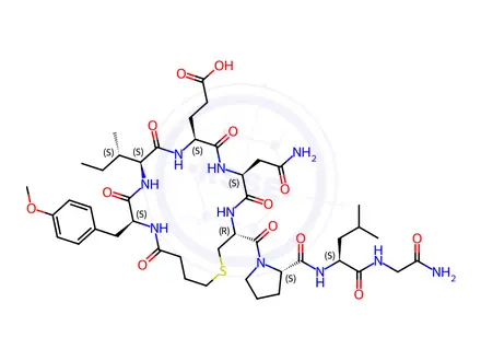 Chemical structure of 4-Glu Carbetocin