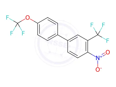 Chemical structure of 4-Nitro-4'-(trifluoromethoxy)-3-(trifluoromethyl)-1,1'-biphenyl