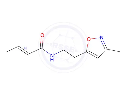 Chemical structure of (E)-N-(2-(3-Methylisoxazol-5-yl)ethyl)but-2-enamide