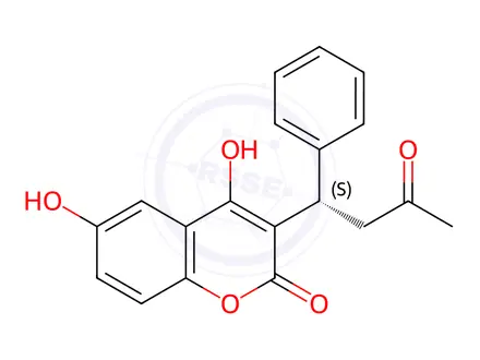 Chemical structure of (S)-6-Hydroxy Warfarin