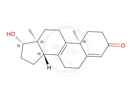 Chemical structure of (10S,13S,14S,17S)-17-hydroxy-10,13-dimethyl-6,7,10,11,12,13,14,15,16,17-decahydro-1H-cyclopenta[a]phenanthren-3(2H)-one