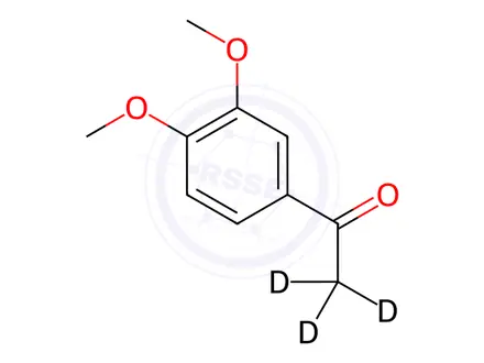 Chemical structure of 3',4'-Dimethoxyacetophenone-d3 (methyl-d3)