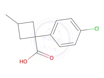 Chemical structure of 1-(4-Chlorophenyl)-3-methylcyclobutane-1-carboxylic acid