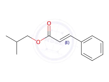 Chemical structure of 2-Propenoic acid, 3-phenyl-, 2-Methylpropyl ester, (2E)-