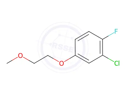 Chemical structure of Benzene, 2-chloro-1-fluoro-4-(2-methoxyethoxy)-