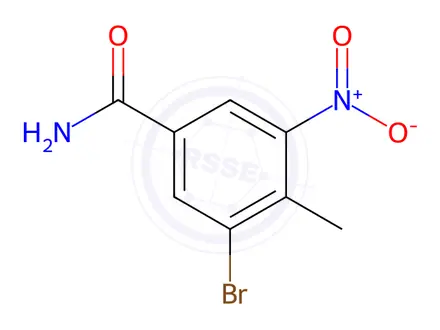 Chemical structure of Benzamide, 3-bromo-4-methyl-5-nitro-