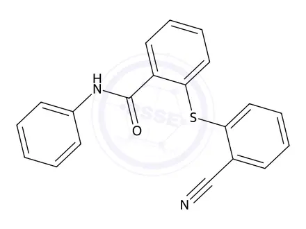 Chemical structure of 2-((2-Cyanophenyl)thio)-N-phenylbenzamide